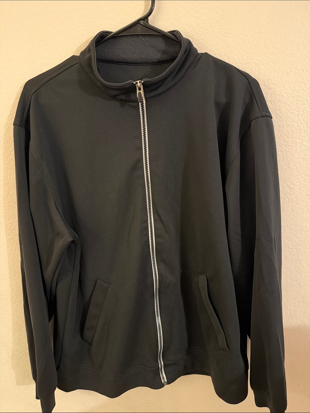 Men's Black Zip-Front Bomber Jacket